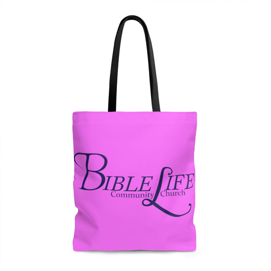 Purple Bible Life Tote Bag