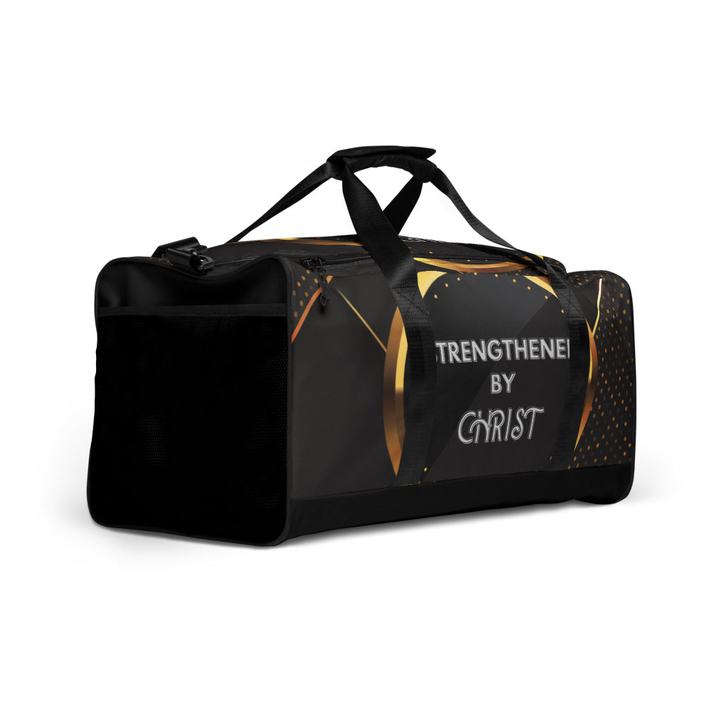 Strengthened by Christ Duffle Bag
